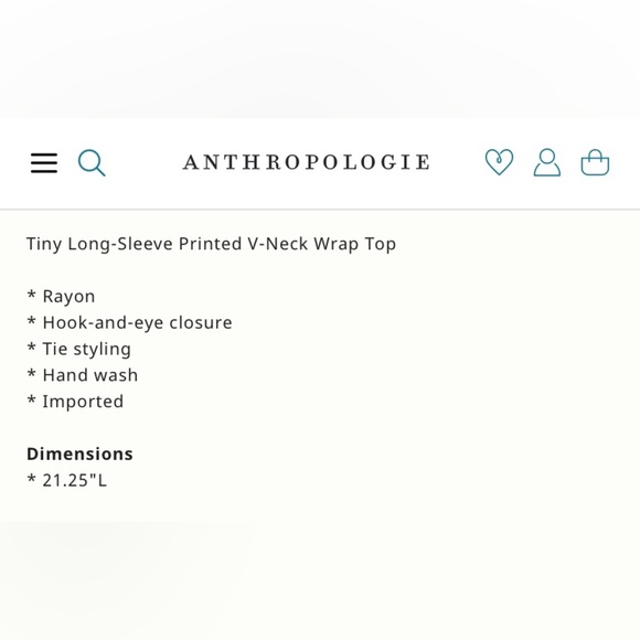 TINY by ANTHROPOLOGIE Long Sleeve Printed V-Neck Wrap Top in Green - Picture 12 of 12